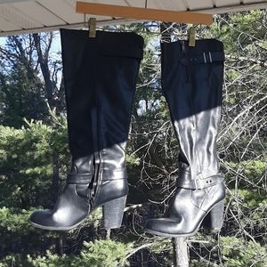 TALL BLACK BOOTS, SZ 9M